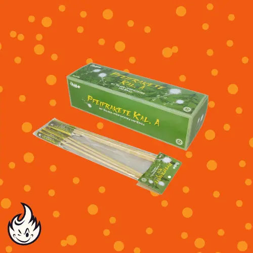 Pfeifrakete Kal. A 6er Pack mit Silberschweifaufstieg Knall Funke