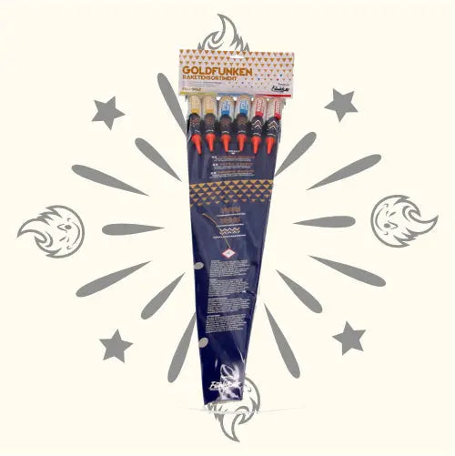 Goldfunken Raketen Funke