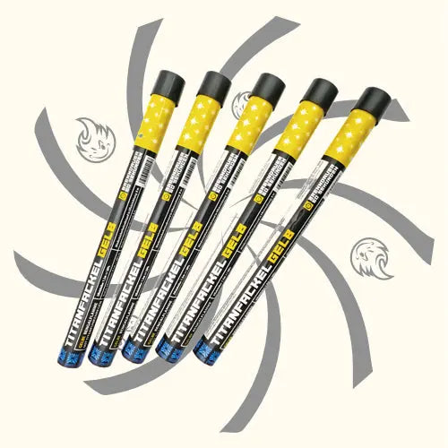 Argento Titanfackeln Gelb 5er Pack Argento
