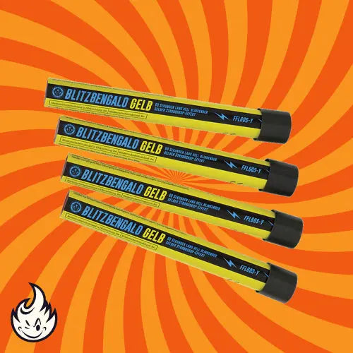 Argento Blitzbengalos Gelb 4er Pack Stroboskopfackeln Argento