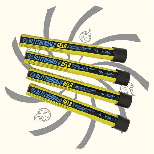 Argento Blitzbengalos Gelb 4er Pack Stroboskopfackeln Argento