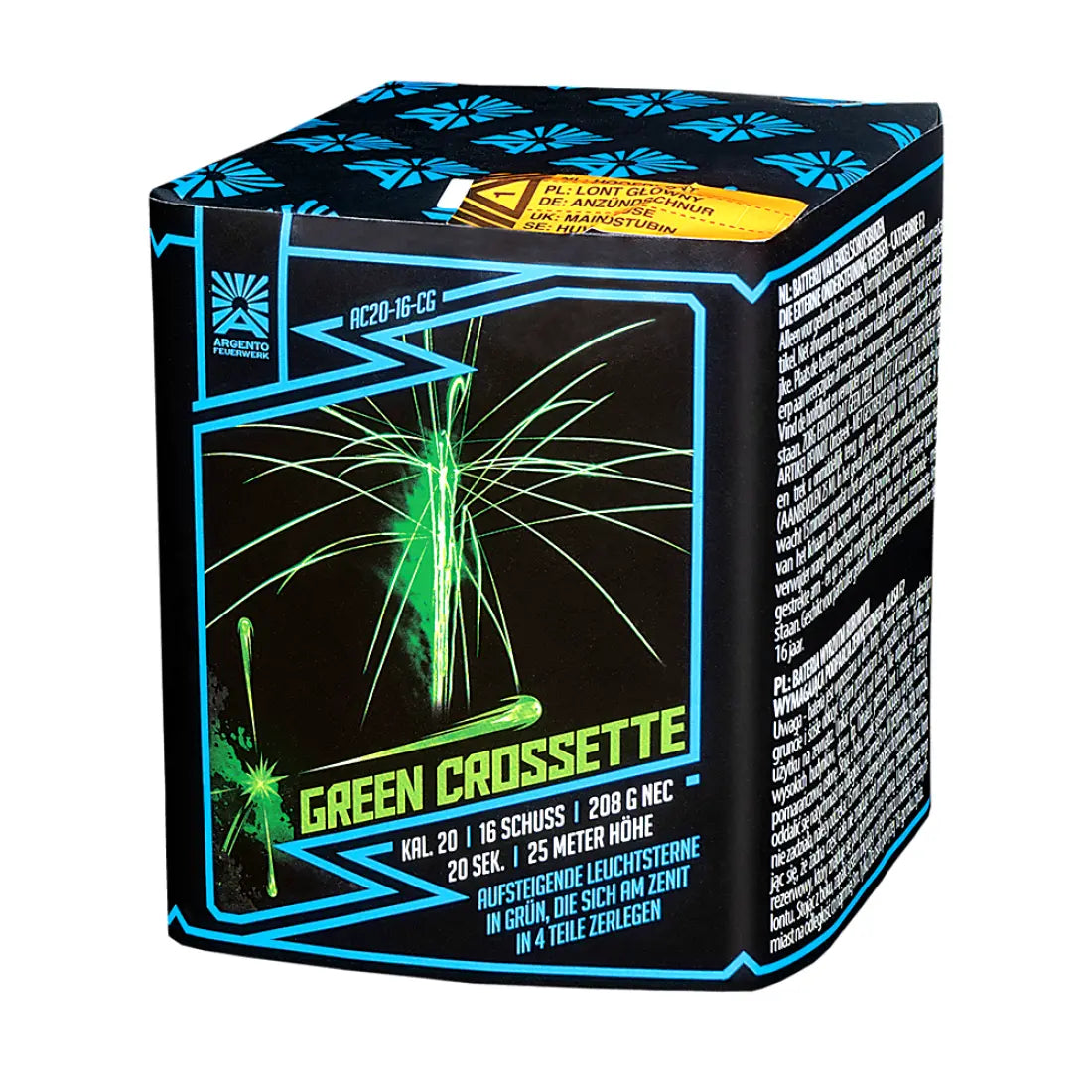 Green Crossette 16sh Argento