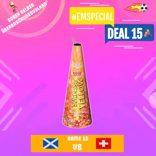 #DEAL 15 ⚽ Weco Bugano Überraschungsvulkan Gelb 6m Weco