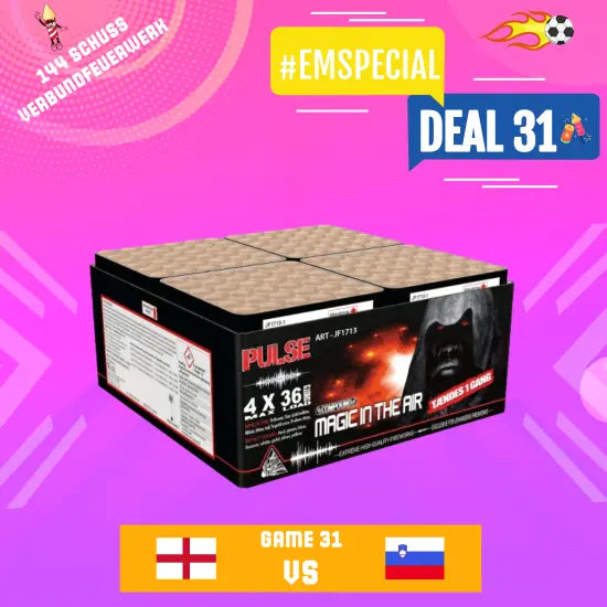 #DEAL 31 ⚽ Magic in the Air - 144 Schuss Verbundfeuerwerk J-Fireworks