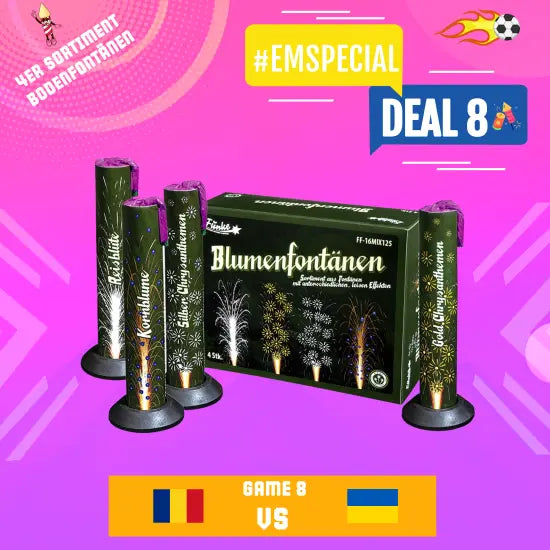 #DEAL 8 ⚽ Funke Blumenfontänen 4er Pack Bodenfontänen Funke