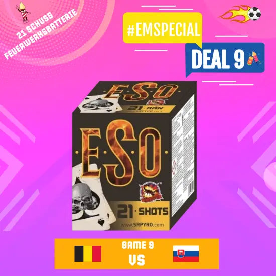 #DEAL 9 ⚽ SRPyro ESO 21 Schuss Feuerwerksbatterie SRPyro