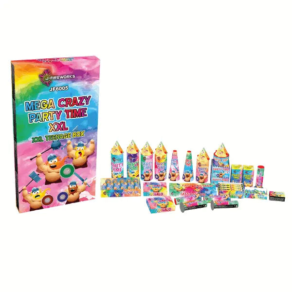 Mega Crazy Party Time XXL Teenage Box J-Fireworks