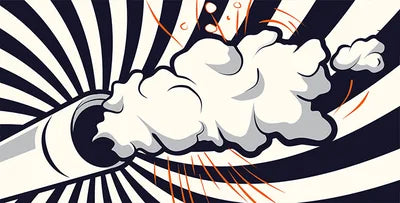 Eine Schachtel Pyrocentury Blaze von Pyrocentury zeigt feurige Grafiken und fetten Text vor einem orangefarbenen Flammenhintergrund mit einem kleinen Cartoon-Flammenlogo in der unteren linken Ecke.