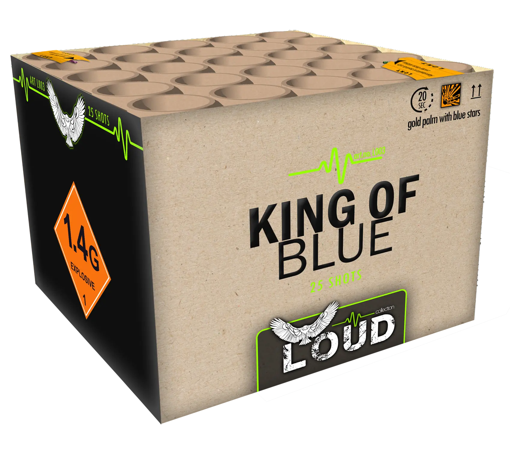 Katan King of Blue 25 Schuss Feuerwerksbatterie