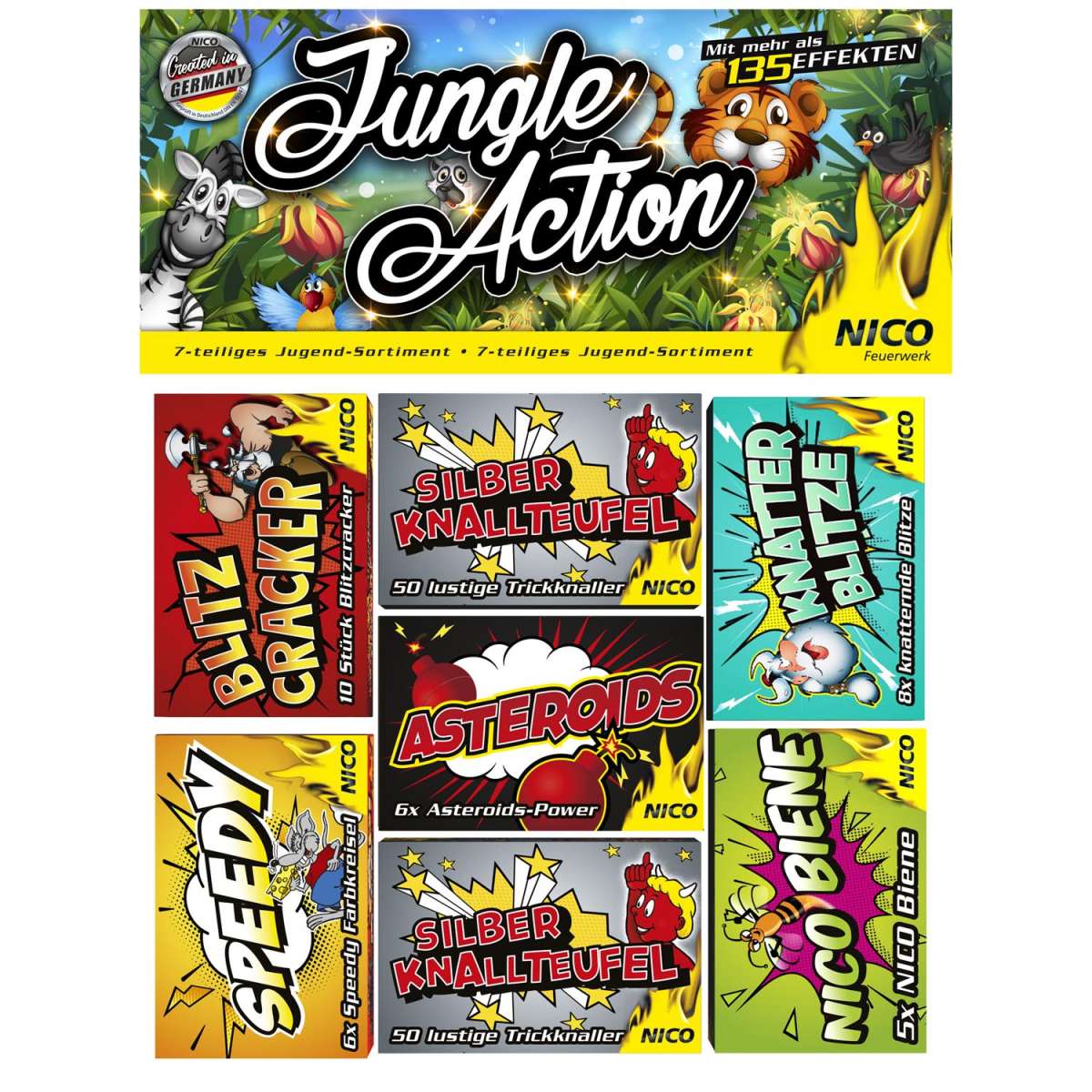 Nico-Jungle-Action-130-Effekte-Jugendsortiment-Ganzjahresfeuerwerk.jpg