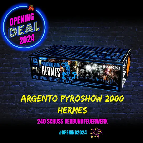 Argento Pyroshow 2000 Hermes 240 Schuss mixed ⭕ Argento