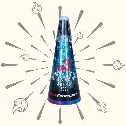 Schweizer Super-Vulkan No.3 Bunt 250g NEM Zink