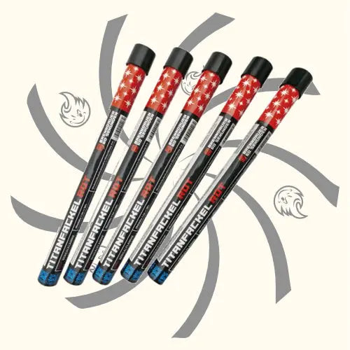 Argento Titanfackeln Rot 5er Pack Argento