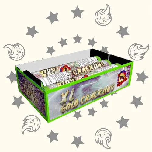 SRPyro XL Gold Crackling Single Shots 30 mm 3er Pack SRPyro