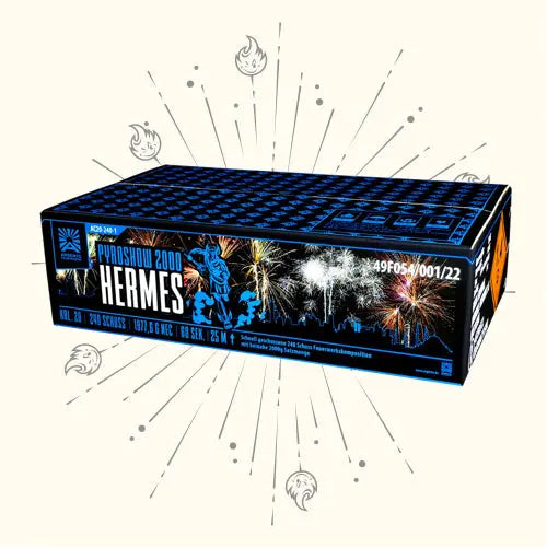 Argento Pyroshow 2000 Hermes 240 Schuss mixed Argento