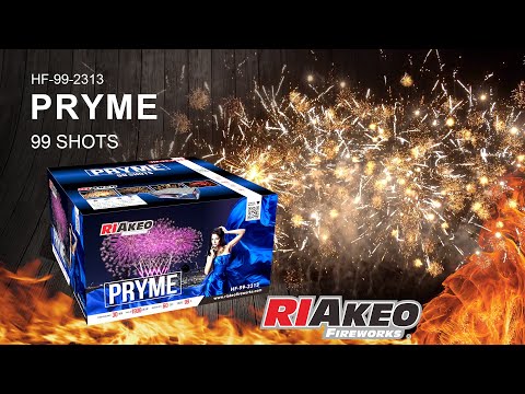 Riakeo Feuerwerk Pryme 99 Schuss Verbundfeuerwerk geäfchert 30 mm Video