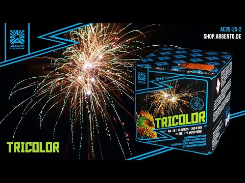Argento Tricolor Feuerwerksbatterie 25sh