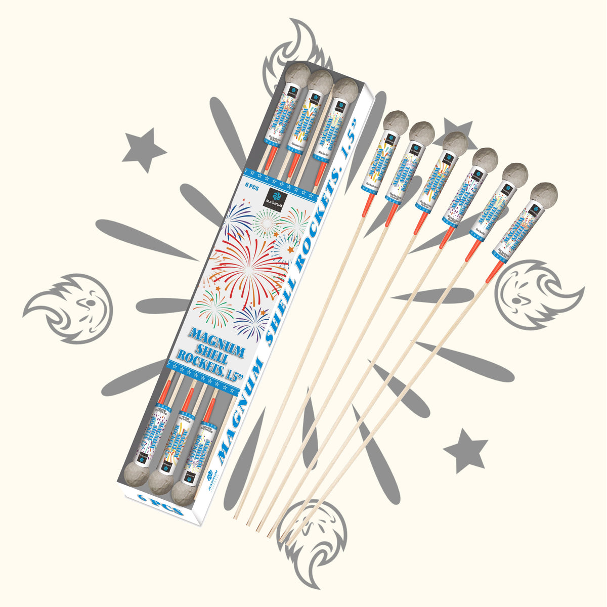 Display Shell Rockets To642 Magnum Shell Rockets 1.5“ | Feuerwerk online kaufen